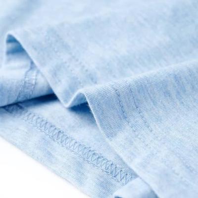 Kindershirt 140 gemleerd zachtblauw Kindershirt 140 gemleerd zachtblauw