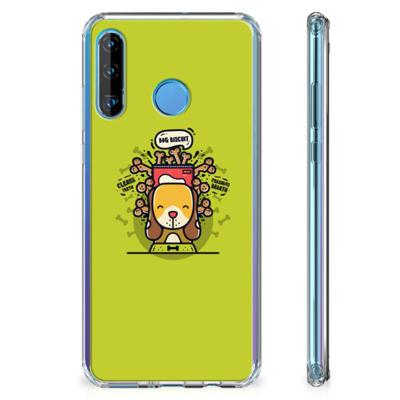 Huawei P30 Lite Stevig Bumper Hoesje Doggy Biscuit Huawei P30 Lite Stevig Bumper Hoesje Doggy Biscuit