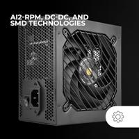 Mars Gaming MPB650SI power supply unit 650 W 24-pin ATX ATX Zwart - thumbnail