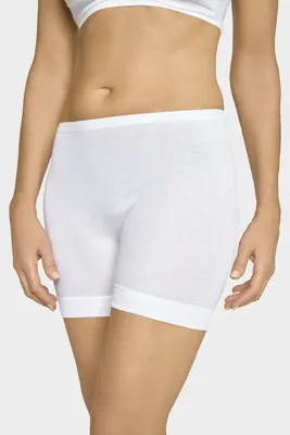 Directoir met pijpje 128 - Dames boxershort lange pijpjes - Klassiek oma ondergoed - Ouderwets - 100% katoen