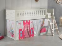 Bed SCOTY halfhoogslaper 90x200 cm witte pijnboom tent Princess - thumbnail