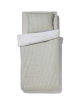 HEMA Dekbedovertrek 140x200/220cm zacht katoen strepen groen (groen) - thumbnail