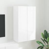 TV-wandkast Hoogglans wit 59,5 x 31 x 100 cm Bewerkt hout - thumbnail