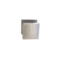 Knop vierkant op rozet nikkel mat - thumbnail