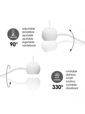 Light depot - LED opbouwspot Bollo flex - 35 cm - wit - Outlet