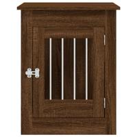 VidaXL Hondenbench 55 x 80 x 68 cm bewerkt hout bruin eikenkleur - thumbnail