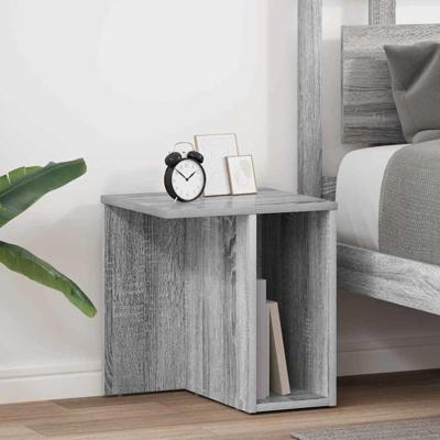 Bijzettafel 2 pcs Grijs Sonoma 37 x 32 x 40 cm Bewerkt hout