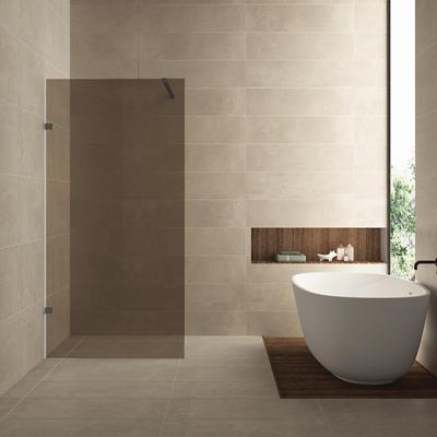 Inloopdouche Wiesbaden Less 120x200 cm 8 mm Nano Vintage Brons Glas Gunmetal