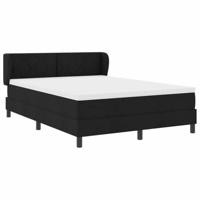 Boxspringbed met matras met matras Zwart 140 x 200 cm Stof - thumbnail