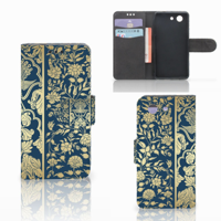 Sony Xperia Z3 Compact Hoesje Beige Flowers - thumbnail