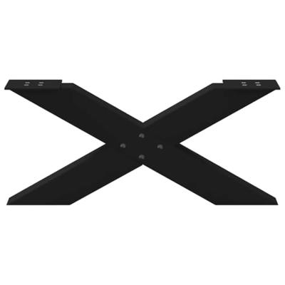 Salontafelpoten 2 st X-vormig 70x(30-31) cm staal zwart Salontafelpoten 2 st X-vormig 70x(30-31) cm staal zwart