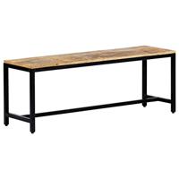 Eetbank 120 cm massief ruw mangohout - thumbnail