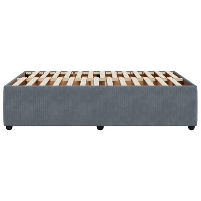 Bedframe zonder matras 120x190 cm fluweel donkergrijs