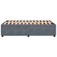 Bedframe zonder matras 120x190 cm fluweel donkergrijs - thumbnail
