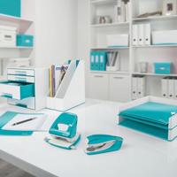 Leitz NeXXt WOW papierperforator 30 vel Blauw, Wit - thumbnail