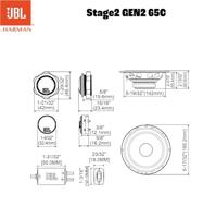 JBL Stage2 65C â" 6.5â³ Component Speakers â" 90W RMS â" 0.75â³ Tweeters â" Composet Autospeakerset - thumbnail