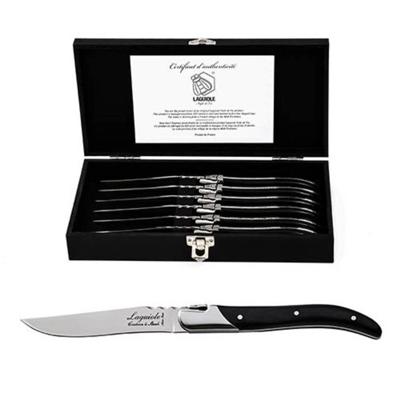 STYLE DE VIE - Laguiole Luxury Line - Steakmes s/6 in kistje Ebbenhout