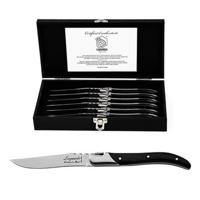 STYLE DE VIE - Laguiole Luxury Line - Steakmes s/6 in kistje Ebbenhout - thumbnail
