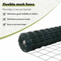 VidaXL Hek met paal groen 1,5 x 10 m staal - thumbnail