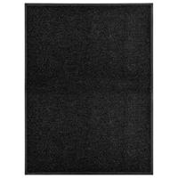 VidaXL Deurmat wasbaar 90x120 cm zwart - thumbnail