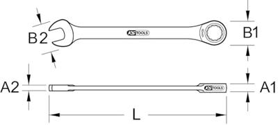 KS Tools 965.1017 965.1017 Ring-steeksleutel Sleutelbreedte (metrisch) 17 mm
