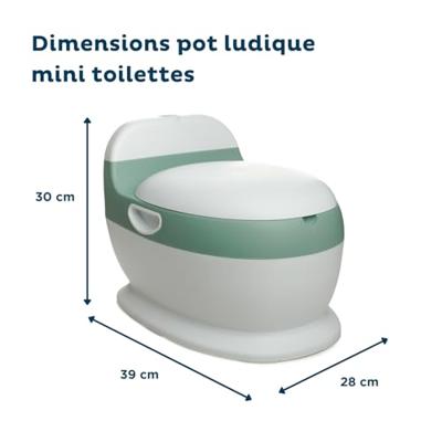 Minitoilet - THERMOBABY - Saliegroen - Comfortabel met spoelgeluid Minitoilet - THERMOBABY - Saliegroen - Comfortabel met spoelgeluid