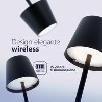 Tafellamp securit georgina led opl dimbaar zwart - thumbnail