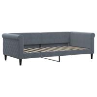 Slaapbank met matras 100x200 cm fluweel donkergroen - thumbnail