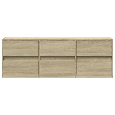 Tv-wandmeubel met LED-verlichting 130x31x45 cm sonoma eiken Tv-wandmeubel met LED-verlichting 130x31x45 cm sonoma eiken