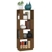 Boekenkast/kamerscherm 51x25x132 cm grenenhout honingbruin - thumbnail