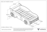 Vipack autobed Night Speeder - rood - 60,2x111x228,6 cm - thumbnail
