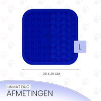 Eat Slow Live Longer Lick Mat Duo L Blue - thumbnail