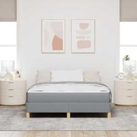 Boxspring bed Taupe, Bruin 140 x 190 cm Stof, Engineered Hout - thumbnail