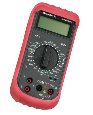 Weidmüller TEMPHASER Multimeter Digitaal CAT III 600 V Weergave (counts): 2000 Weidmüller TEMPHASER Multimeter Digitaal CAT III 600 V Weergave (counts): 2000
