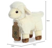 Eco Nation Pluchen knuffel - lammetje - 20 cm - thumbnail