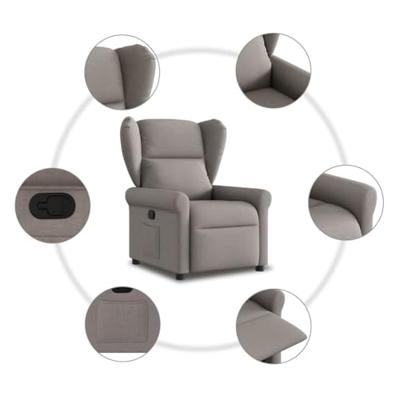 Fauteuil verstelbaar stof taupe Fauteuil verstelbaar stof taupe