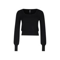 Shoeby Eksept ribgebreide trui Fire zwart - thumbnail