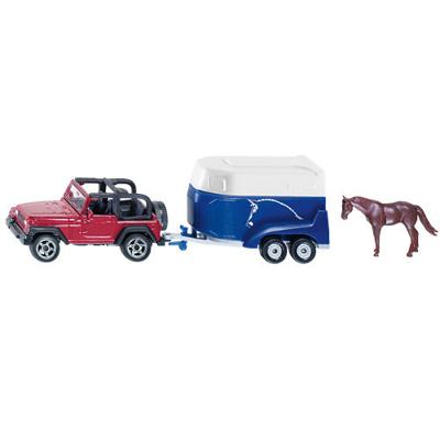 SIKU 1651 personenauto met paardentrailer SIKU 1651 personenauto met paardentrailer