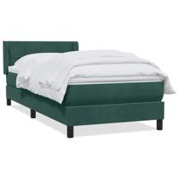 Boxspring met matras fluweel donkergroen 80x220 cm - thumbnail