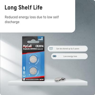 HyCell Knoopcel CR2016 3 V 2 stuk(s) 70 mAh Lithium CR 2016