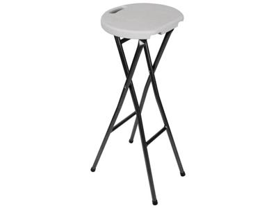 Perel bar stool Polyethyleen, Staal Wit