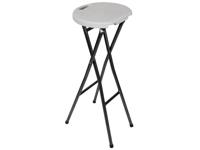 Perel bar stool Polyethyleen, Staal Wit - thumbnail