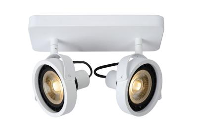 Lucide TALA LED - Plafondspot - LED Dim to warm - GU10 (ES111) - 2x12W 2200K/3000K - Wit Lucide TALA LED - Plafondspot - LED Dim to warm - GU10 (ES111) - 2x12W 2200K/3000K - Wit