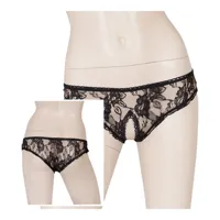 Slipje Met Open Kruis Zwart - S/XL - thumbnail