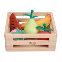 Classic World houten krat met fruit - thumbnail