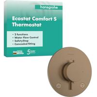 Hansgrohe Ecostat Comfort S inbouwthermostaat - 2 functies - brushed bronze (brons) 33715140 - thumbnail