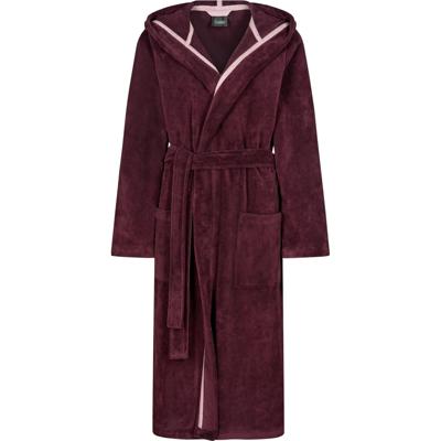 Cawö Cawo Dames Badjas met Capuchon 825 burgundy 44/46