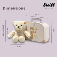 Teddybeer met koffer 21 cm voor kinderen STEIFF MILA beige - thumbnail