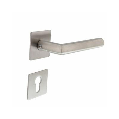 Intersteel Deurkruk Hoek 90° op vierkant magneetrozet met profielcilinderrozetten - RVS Intersteel Deurkruk Hoek 90° op vierkant magneetrozet met profielcilinderrozetten - RVS