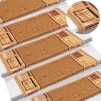 Trapmatten zelfklevend 10 st 65x21x4 cm beige - thumbnail